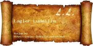 Lagler Ludmilla névjegykártya